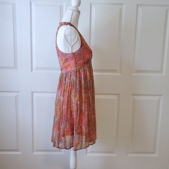 H&M paisley dress keyhole sleeveless women… - Picture 4 of 5